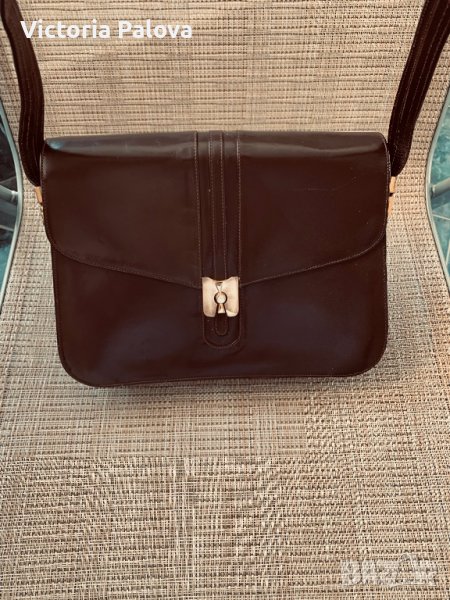 Стилна vintage чанта ALMADA  цвят тъмен шоколад, снимка 1