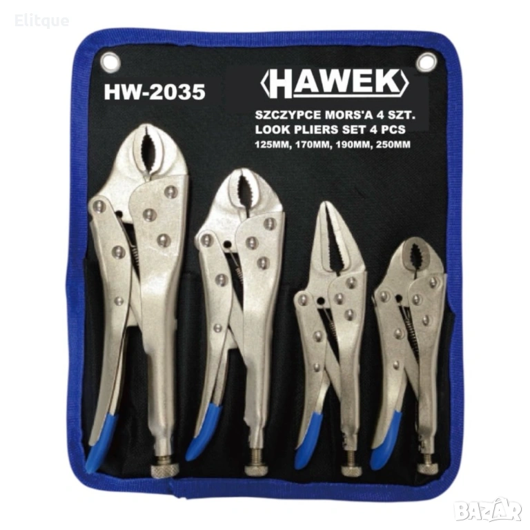 Комплект клещи чираци, 4 части HAWEK, HW-2035, снимка 1