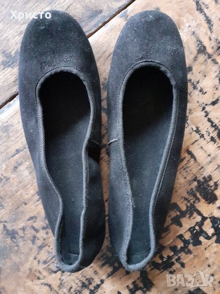 обувки дамски от плат черни летни, снимка 1