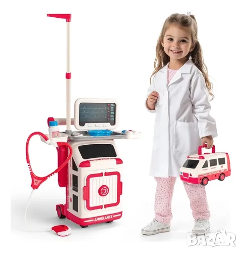 Линейка трансформър/ докторска количка с медицински уреди и принадлежности, снимка 1