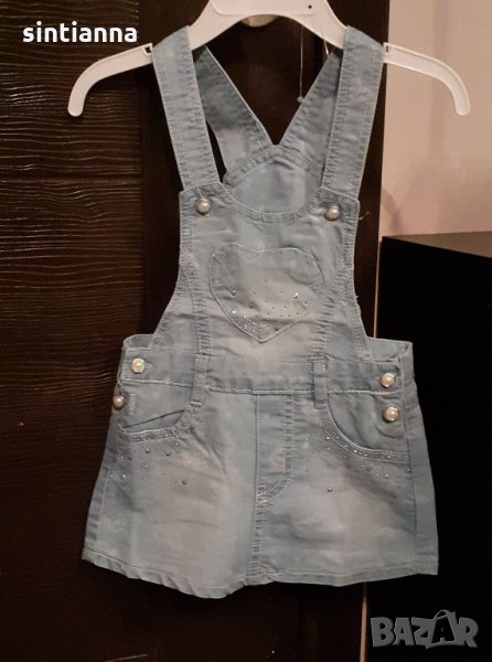 Нов дънков гащеризон и роклички 92 рр, снимка 1