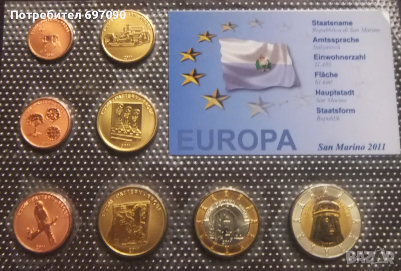 Сан Марино - евро сет - проби, снимка 1