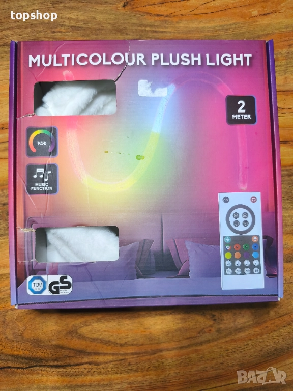 Чисто нова запечатана плюшена лед лента 2 метра с адаптер 12 волта и кабел 1,5 метра. Включва ..., снимка 1