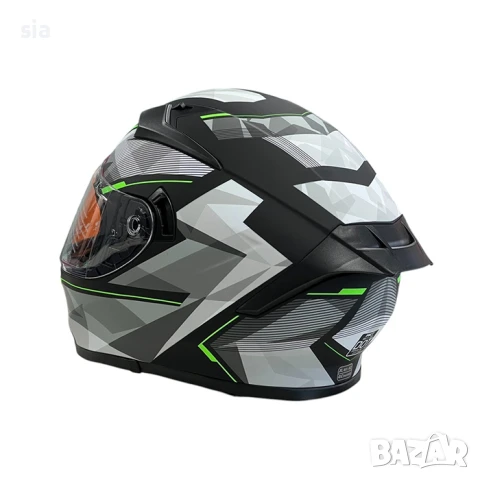 Каска за мотор, Мото шлем, очила и визьор, 4 размера Green, снимка 7 - Аксесоари и консумативи - 47544814