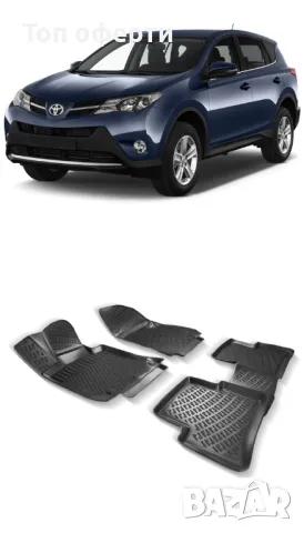 Гумени стелки RizLine съвместими с Toyota Rav 4 12-18, снимка 6 - Аксесоари и консумативи - 48547855