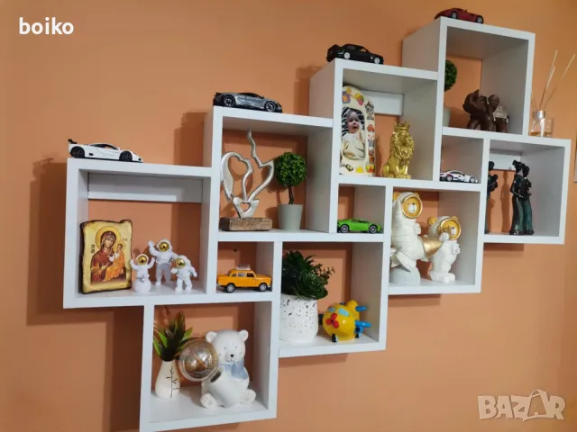 Етажерка от ПДЧ,бяла,с размери Ш.67/В.67/Д.15 см., снимка 9 - Декорация за дома - 48947891