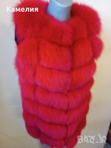 Елек от лисица , снимка 7 - Палта, манта - 51953984