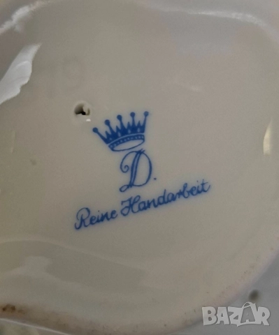 Порцеланова синя балерина - Sandizell, Dresden, снимка 7 - Статуетки - 52615916