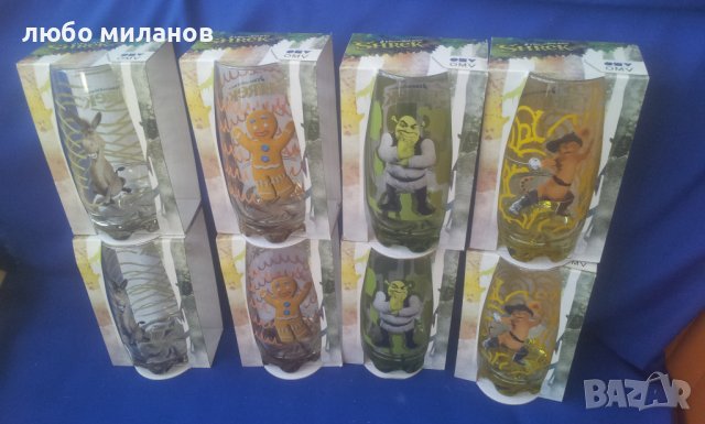 Стъклени чаши Шрек - 2 вида - 12 бр, снимка 8 - Колекции - 38271995