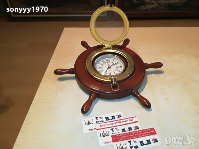 antique france-часовник рул-месинг/дърво 2710221637, снимка 8 - Колекции - 38472657