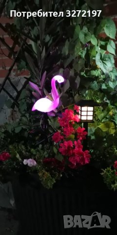 LED Соларна лампа Фламинго,водоустойчива IP65, снимка 11 - Соларни лампи - 42849830