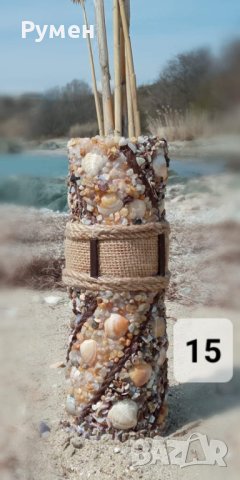 Ръчно изработени вази с натурал. морски материали , снимка 16 - Вази - 40620577