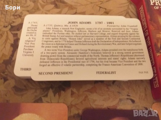 PRESIDENT OF THE U.S.A., снимка 3 - Други ценни предмети - 30087405