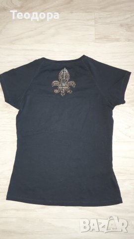Черна блуза р.S, снимка 2 - Тениски - 39863096