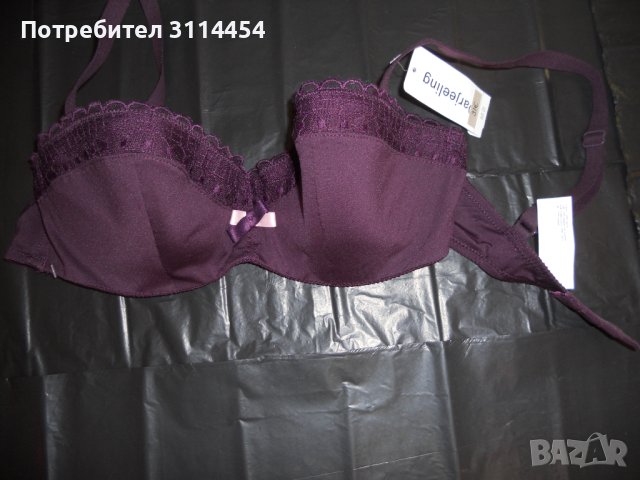 Дамско Бельо Френски сутиен в тъмно лилаво Сутиен размер чашка 85Д, снимка 5 - Бельо - 42776763