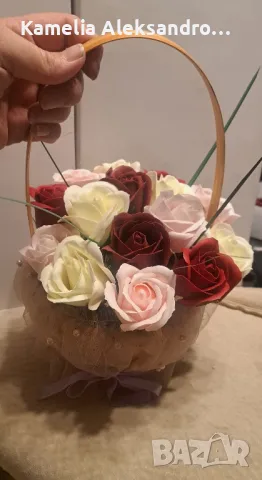 Букет сапунени рози 15 бр., снимка 6 - Изкуствени цветя - 49351405