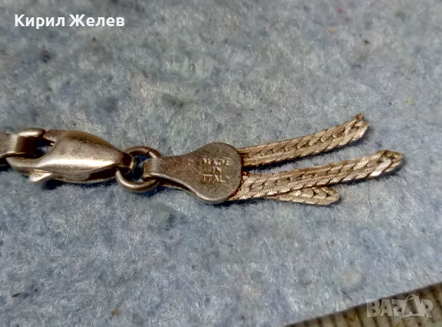 СТАРА СРЕБЪРНА ЗАКОПЧАЛКА За КОЛИЕ ВЕРИЖКА ГРИВНА СРЕБРО 925 MADE in ITALY КАРАБИНКА За ЛАНЕЦ 49915, снимка 7 - Други - 49147491