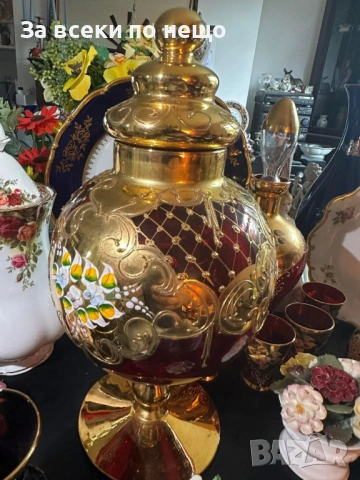 Murano Italy 1961 - ръчно рисувана бонбониера с капак Код P2102, снимка 5 - Декорация за дома - 54042064