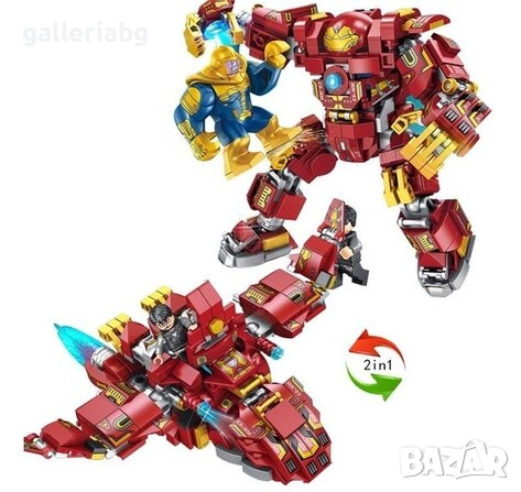 Конструктор Железният човек срещу Танос – 2 в 1, 422 части, снимка 3 - Конструктори - 52089118