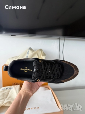 Louis Vuitton естествена кожа велур черни сникърси маратонки нови, снимка 3 - Маратонки - 51541739