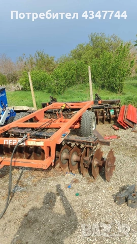 Дискова брана ПЕРЛА с тръбен валяк, работна ширина 3.5 метра