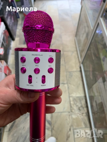 Bluetooth Микрофон Денвър KMS-20GOMK2 Розов / С вграден високоговорител, снимка 6 - Микрофони - 54215684