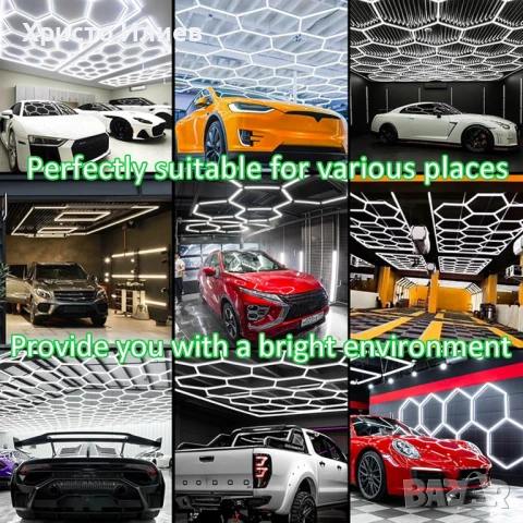 Осветление за гараж голяма LED Лед лампа за магазин фризьорски салон студио , снимка 5 - Лед осветление - 51195818