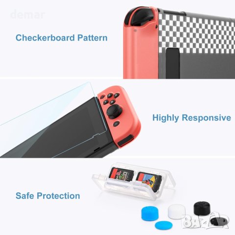 Комплект 13 в 1 дънков калъф и аксесоари за Switch , снимка 2 - Аксесоари - 42840493