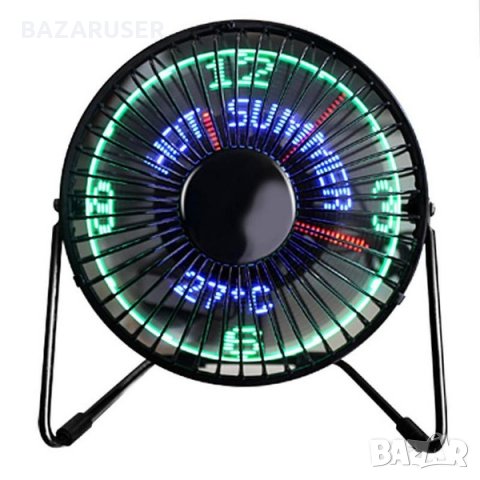 Вентилатор за автомобил с декорация LED - 8094, снимка 2 - Аксесоари и консумативи - 30330484