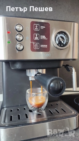 80лв. Кафемашина Cecotec Power Espresso 20bar перфектно еспресо кафе крема цедка , снимка 6 - Кафемашини - 51904219
