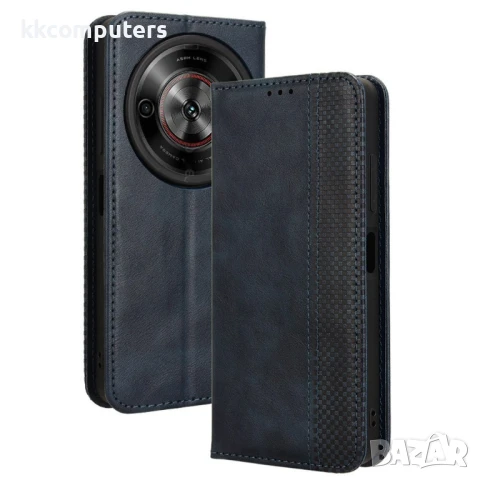 ZTE Blade A75 5G nubia Focus Leather Magnetic2 Wallet Кожен Калъф и Протектор, снимка 3 - Калъфи, кейсове - 51182101