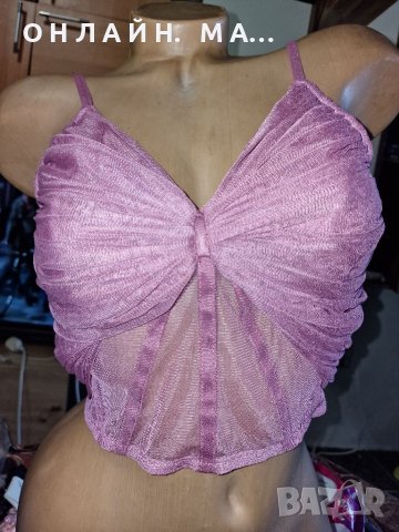 Бюстие тюл с цип задна част м л , снимка 2 - Корсети, бюстиета, топове - 38400225