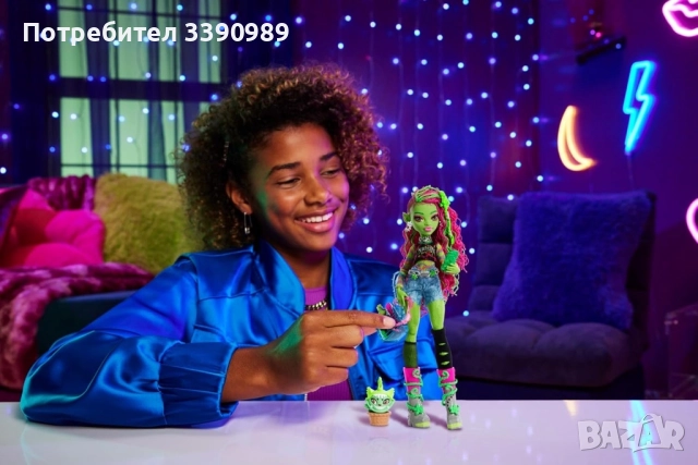 Чисто нова кукла Monster High Venus McFlytrap (Plant-monster серия), снимка 5 - Кукли - 52379984