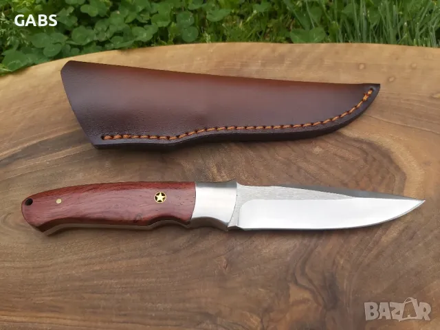 Ловен нож ръчна изработка с кожена кания,фултанг,LN401