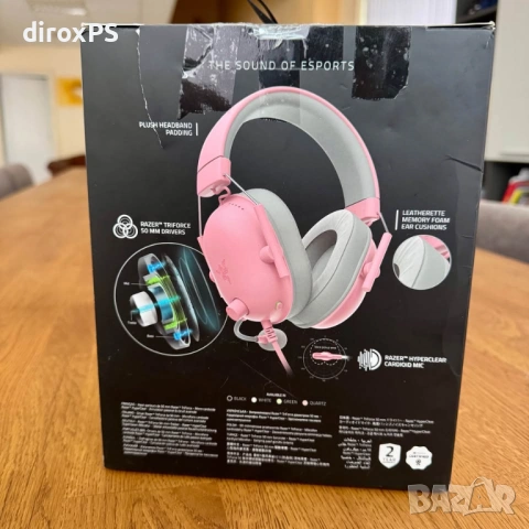 Razer BlackShark V2 X Quartz Edition (Розови), снимка 3 - Слушалки и портативни колонки - 53155235