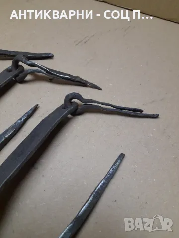 Соц Стари Ръчно Ковани Резета За Врати Порти., снимка 4 - Антикварни и старинни предмети - 48272726