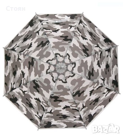 Чадър тип бастун за дъжд Автоматичен детски сив вариант 82 см