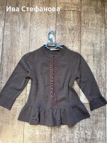 Елегантно ново сиво марково сако жилетка вълна полиамид  пеплум кардиган от Karen Millen , снимка 7 - Сака - 48223259