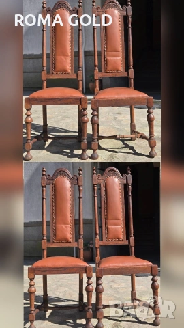 11 комплекта Антикварни столове, снимка 5 - Столове - 54264662