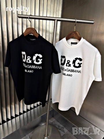 Dolce & Gabbana Мъжка Тениска Два Цвята Нови Реални Снимки 