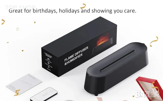 Дифузер с имитация на пламък и дистанционно BFH, снимка 2 - Декорация за дома - 49157052