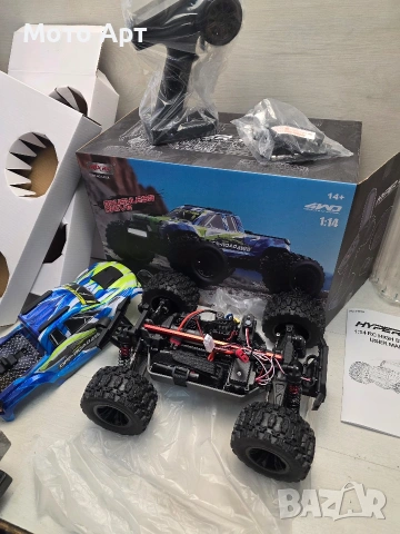 RC Количка MJX Hyper Go 14208 70KM/H Brushless RC Car Offroad Пикап, снимка 6 - Други спортове - 45025365