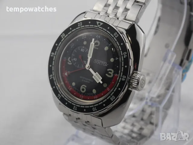 ВОСТОК АМФИБИЯ АВТОМАТИЧЕН "COKE" -GMT ref: 71070А, снимка 8 - Мъжки - 51841220