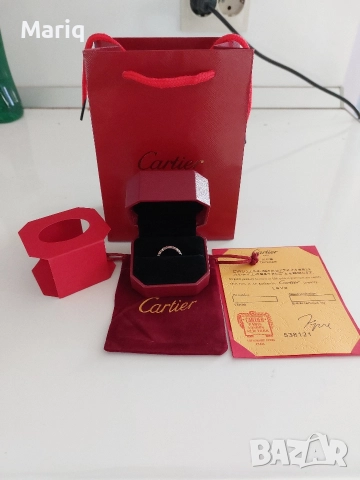 Унисекс пръстен Cartier 18k Gold & Platinium EU 50 