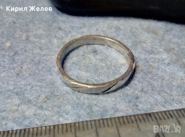 СТИЛНА ЕЛЕГАНТНА СРЕБЪРНА ХАЛКА ПРЪСТЕН СРЕБРО 925 ФИНА РЪЧНА ИЗРАБОТКА 48565, снимка 3 - Пръстени - 49001391