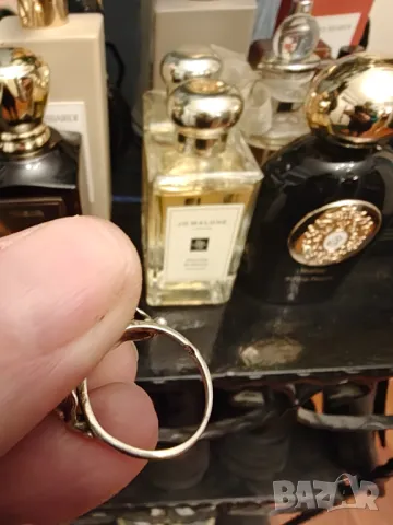 Стар сребърен пръстен с естествен малахит, снимка 9 - Пръстени - 48604401