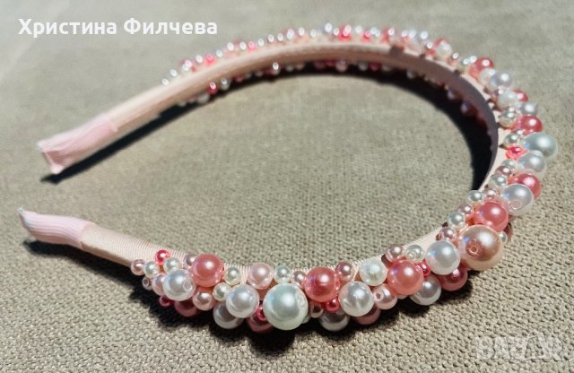 Нежна диадема от перли , снимка 18 - Полиране - 41396011
