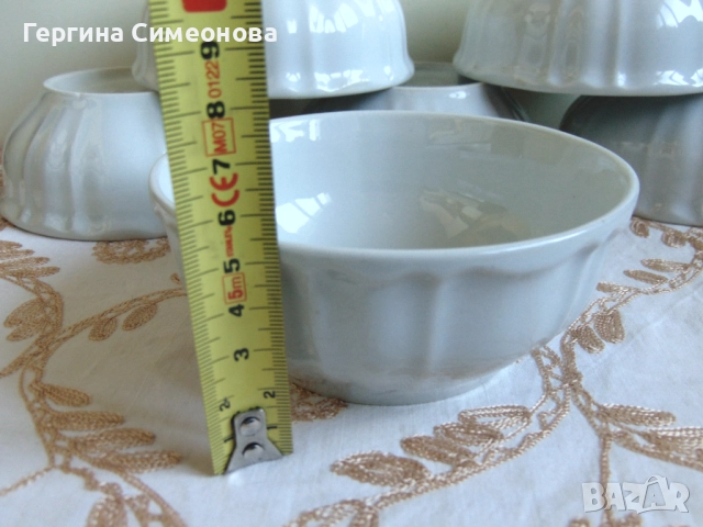 Шест купички стар български порцелан, снимка 7 - Чинии - 52775394