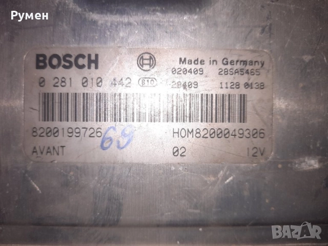 ECU ENGINE CONTROLLER RENAULT MEGANE 1.9 DTI BOSCH 0 281 010 442