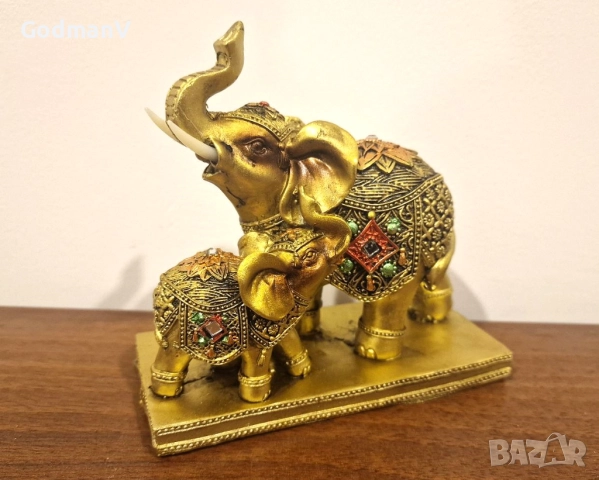 Статуетка "Слонове", снимка 2 - Статуетки - 52870439